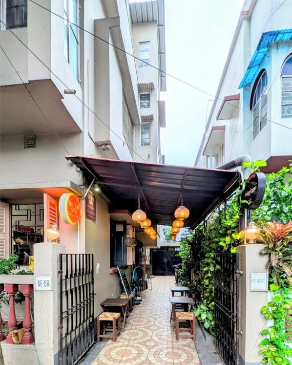 屋外ダイニングエリア