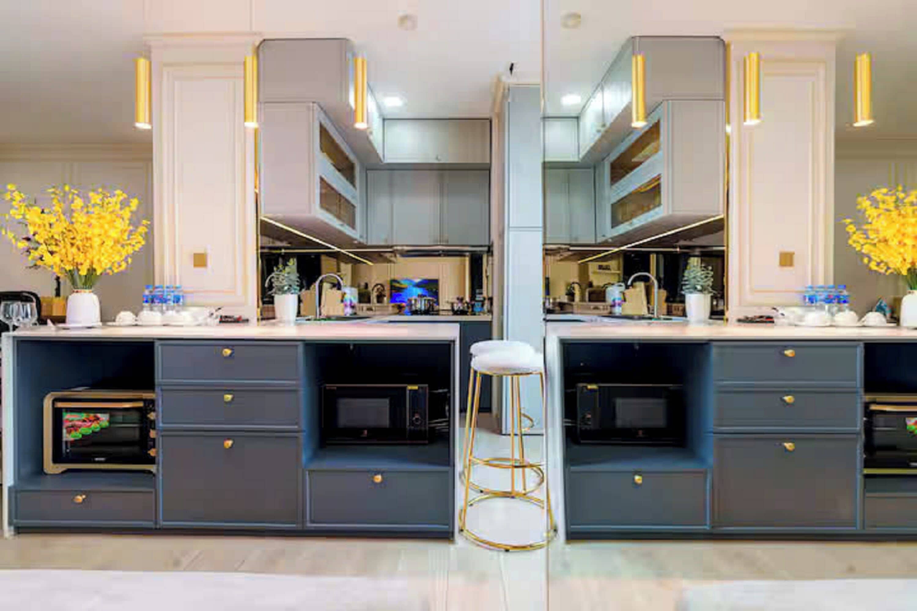 ファミリー スイート 3 ベッドルーム クラブラウンジ利用可 シティビュー | 専用キッチン | 大型冷蔵庫、電子レンジ、オーブン、コンロ