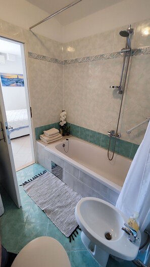 Hair dryer, bidet, towels, toilet paper -  Huge Sea View Terrace • Old Town Rovinj • Waterfront (Rovinj)