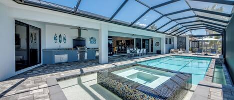 Outdoor pool, a heated pool