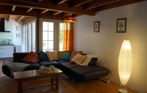 TV, lareira, DVD player