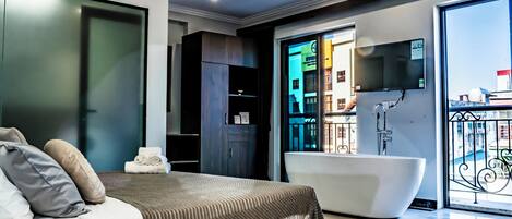 Habitación doble de lujo | Escritorio, cortinas blackout y insonorización