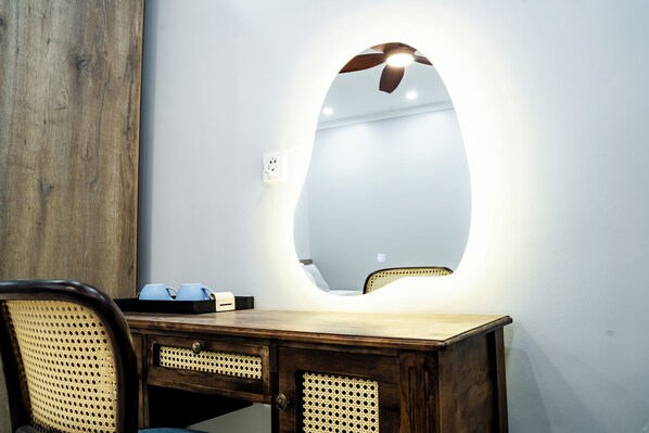 Basic Double Room | Desk, blackout drapes, soundproofing, iron/ironing board