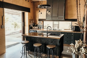 House, Private Pool, Valley View | Private kitchen - Mayan Farm Villas (Kin Kin)