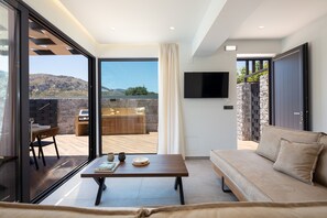 Villa, 4 Bedrooms, Smoking, Private Pool | Living room - Bella Vista Villa (Agios Vasileios)