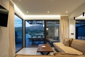 Villa, 4 Schlafzimmer, Raucher, eigener Pool | Wohnzimmer