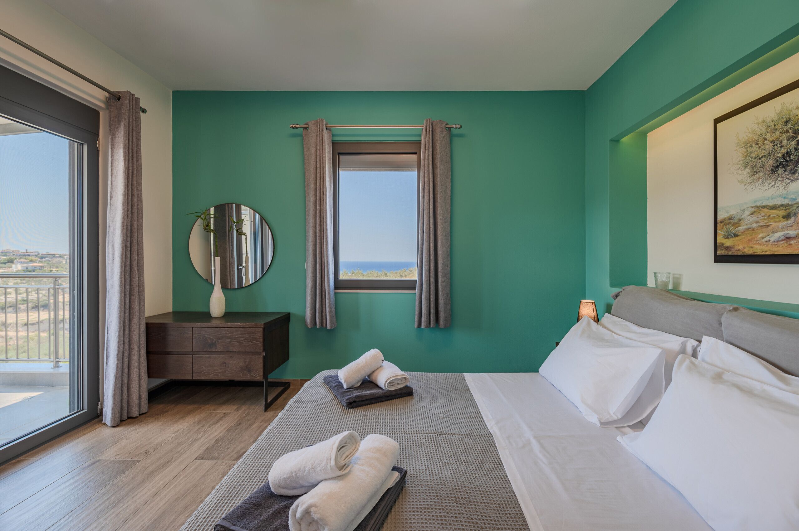 Villa, 3 soverom, privat basseng, sjøutsikt | 3 soverom, barnesenger (inkludert) og sengetøy