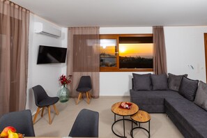 Apartment, 3 Bedrooms, Terrace, Sea View | Living room - Olivia House (Rethymno)