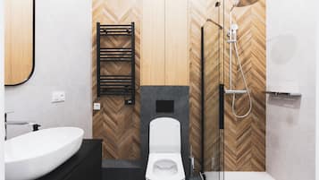 Lejlighed (7) | Badeværelse | Bruser, håndklæder