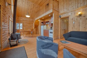 Televisión, chimenea