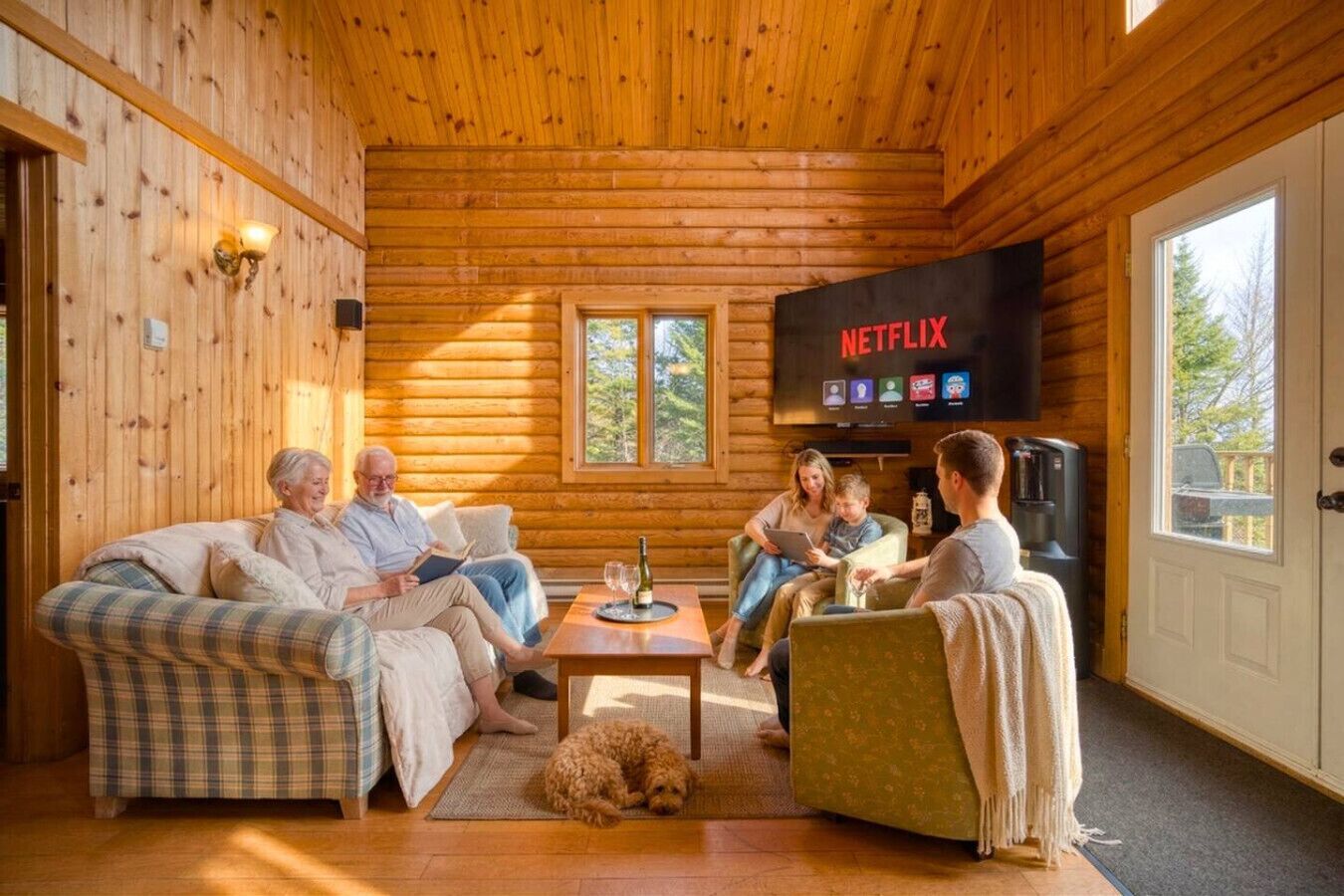 TV, fireplace, stereo