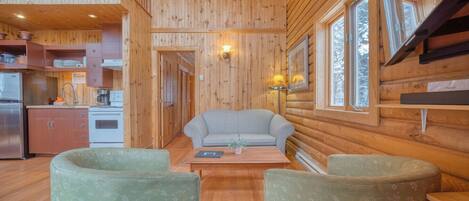 Televisión, chimenea