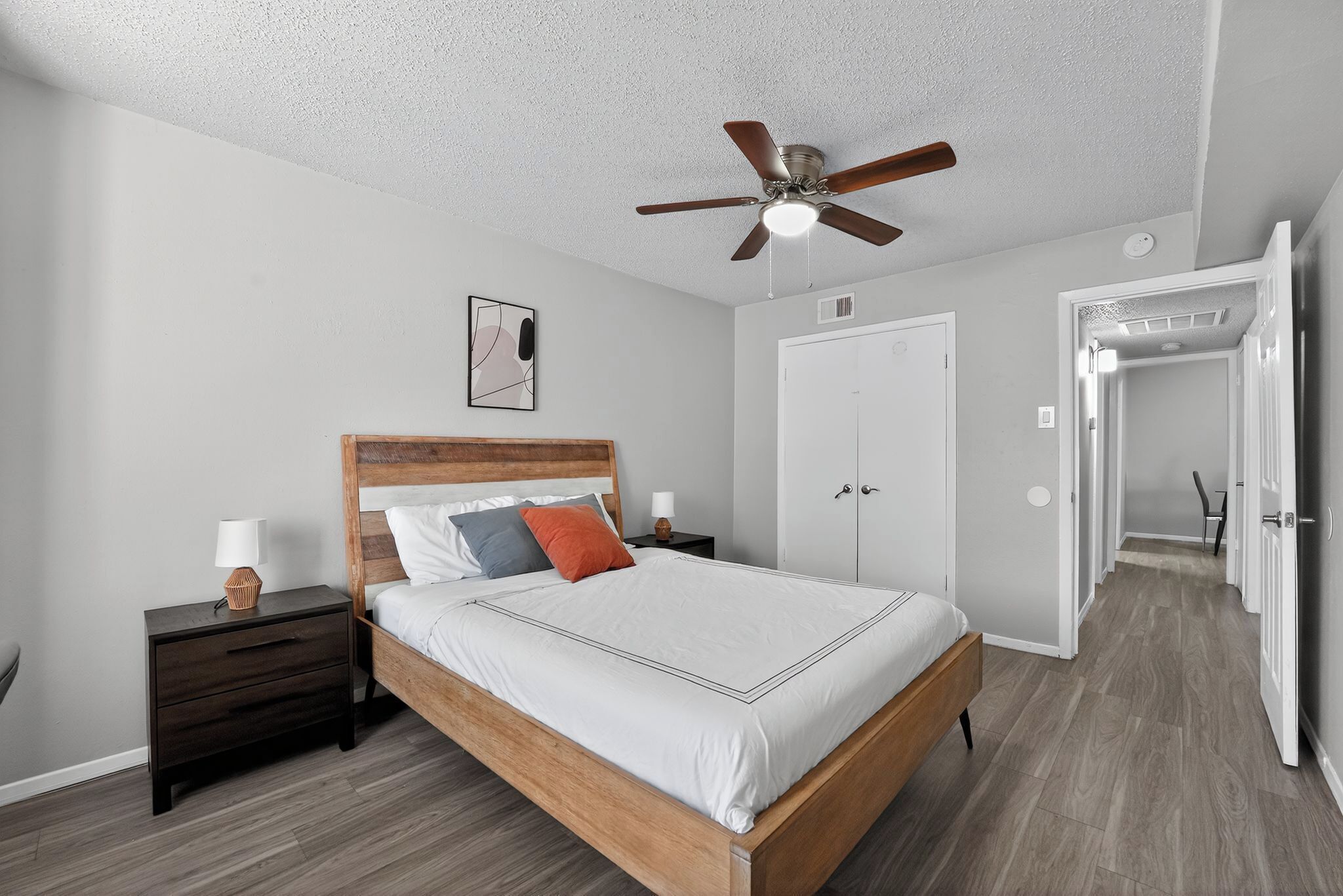 Desk, iron/ironing board, travel crib, free WiFi