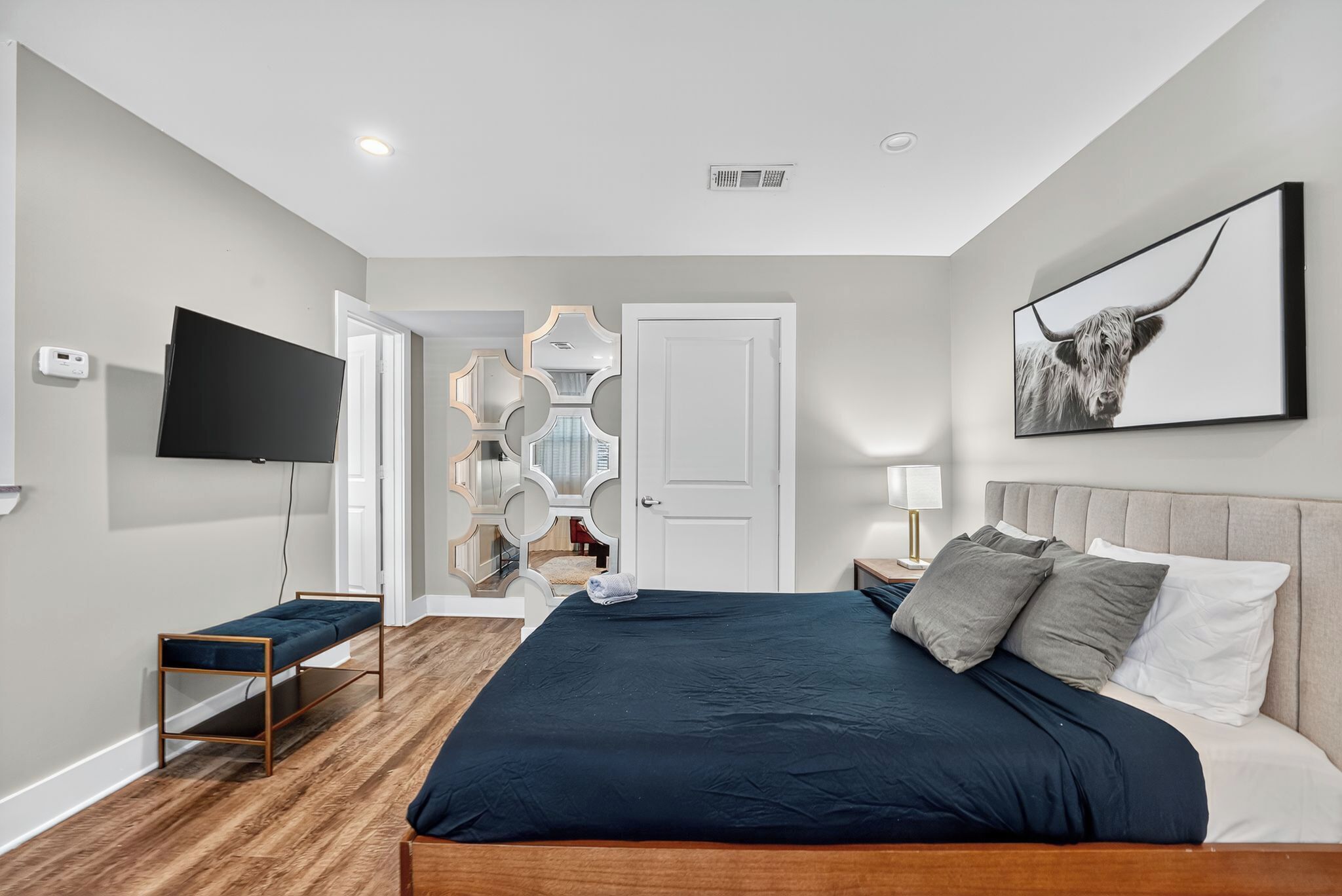 Desk, iron/ironing board, travel cot, free WiFi