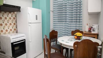 Apartment, 3 Bedrooms, Terrace, Sea View | Private kitchen | Microwave, coffee/tea maker, high chair, cookware/dishes/utensils