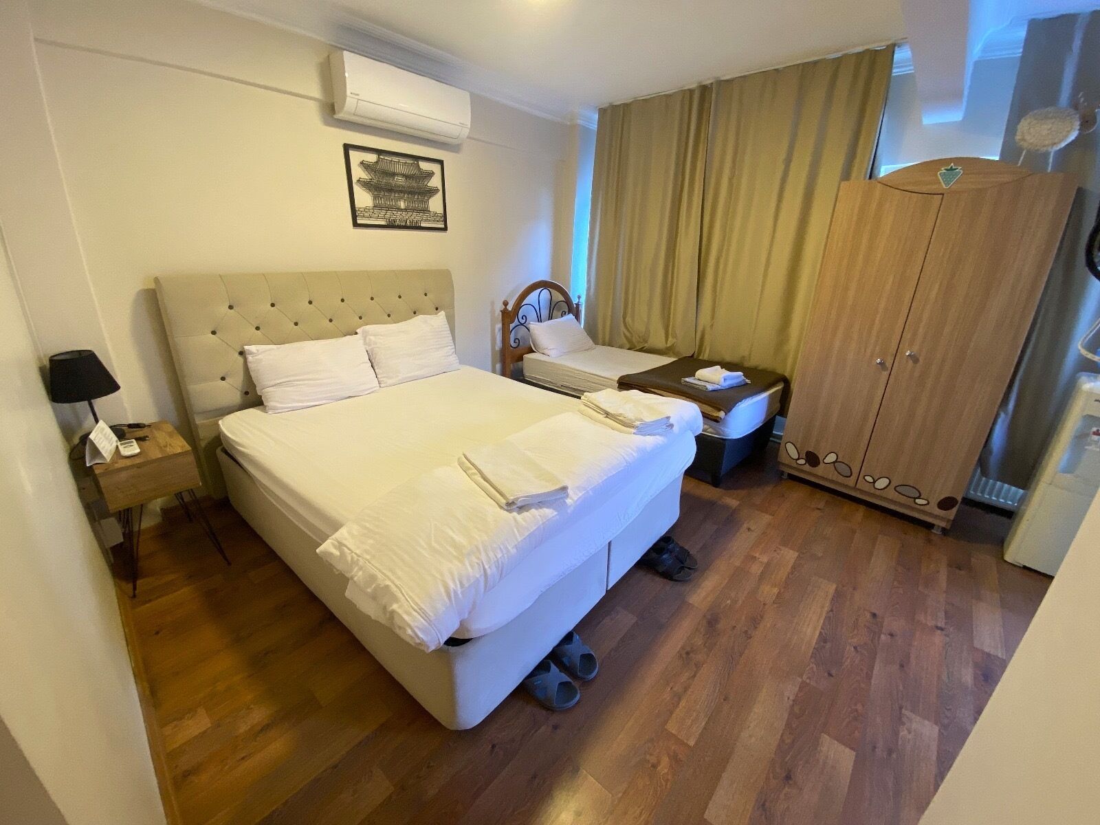 Blackout curtains, iron/ironing board, free WiFi