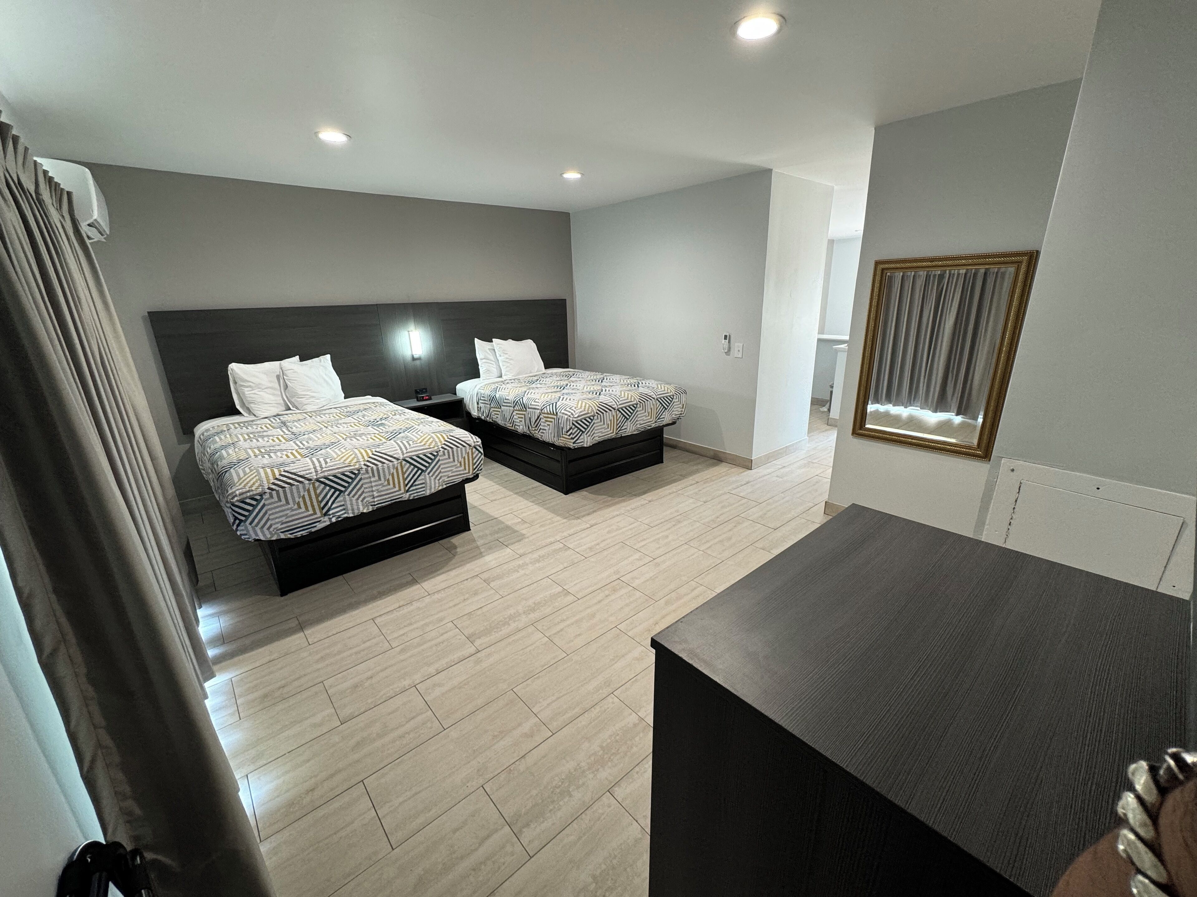 Deluxe Studio Suite, 2 Double Beds, Non Smoking, Kitchenette | Desk, laptop workspace, iron/ironing board, free WiFi