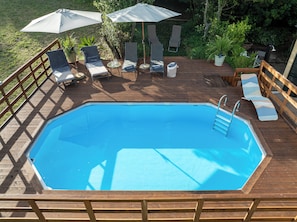 Seasonal outdoor pool, pool umbrellas, pool loungers - Podere la Botte Pool Lari (Lari)