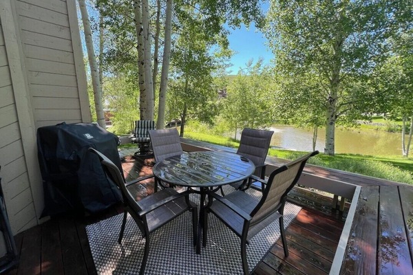 Inviting deck in Summer