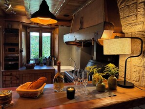 Private kitchen - Apartment le Refuge de la Vieille Ferme (Les Houches)