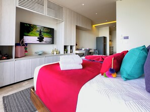 Iron/ironing board, travel crib, free WiFi, bed sheets