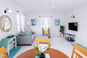 TV - Lovely Modern 2-bedroom apartment with AC in vibrant Dover ! (Oistins)