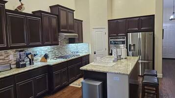 Microwave, oven, stovetop, dishwasher