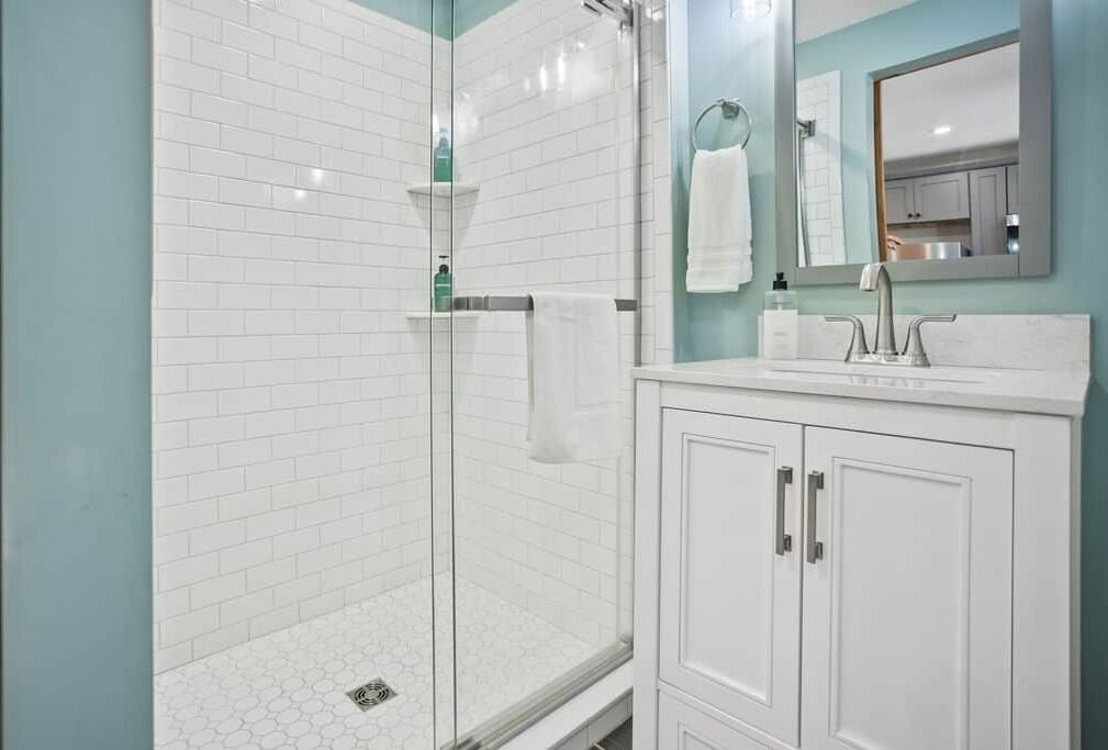 Shower, hair dryer
