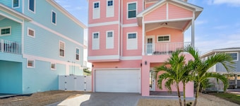 Brand new custom home STEPS from the beach and times square - Unbelievable ocean views, stunning pool and spa and large entertaining space!