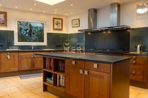 Fridge, microwave, oven, stovetop - Villa AMBRA - 4 bedrooms, panoramic sea view, swimming pool (ALBITRECCIA)