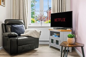 Smart TV y chimenea