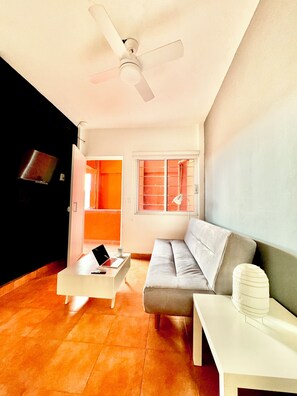 Living area - Flat 1/1 _ 500 mbps Wifi_full kitchen, desk, office chair, 50" Smart TV-Monitor (Oaxaca de Juárez)