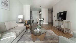 Smart TV - Landing | Stylish 1BD, Yoga Studio, Gym (Durham)