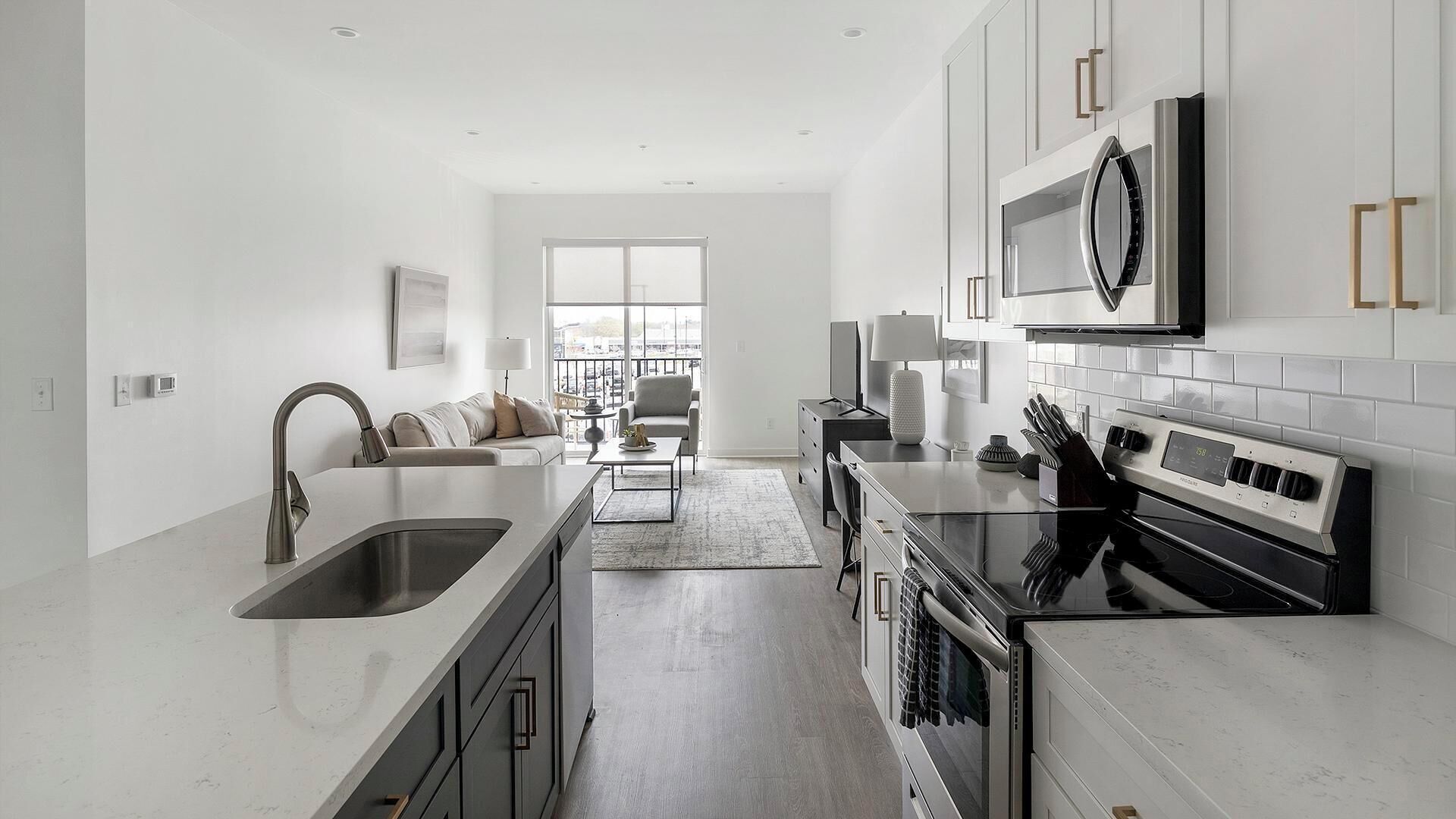 Fridge, dining tables