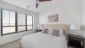 1 bedroom, desk, iron/ironing board, WiFi - Landing | Modern 1BD, Courtyard, Pool (McCordsville)