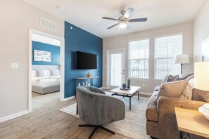 Desk, iron/ironing board, WiFi, bed sheets - Landing | Chic 2BD, Pool, Clubhouse (Wesley Chapel)