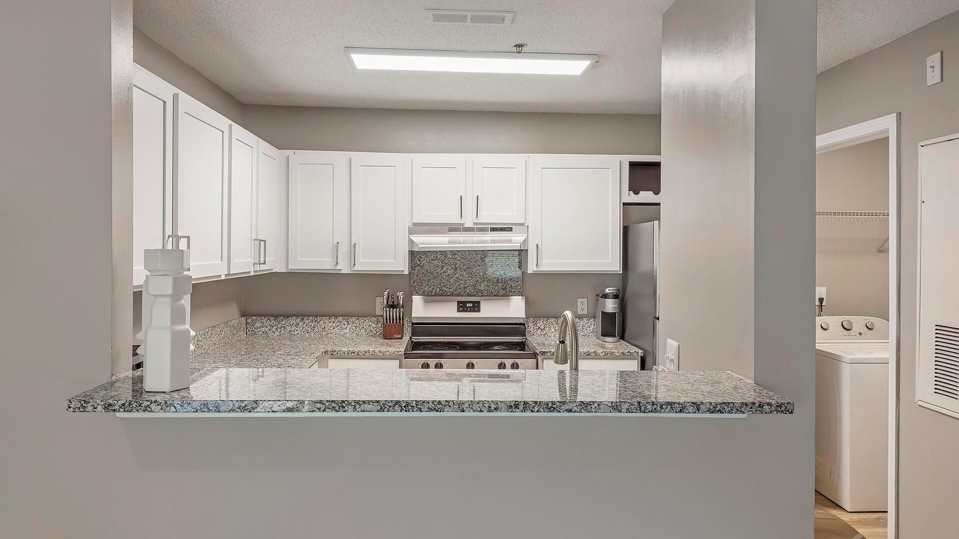 Fridge, dining tables