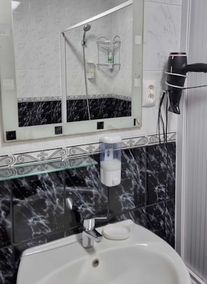 SĂšche-cheveux, bidet, serviettes fournies, papier toilette
