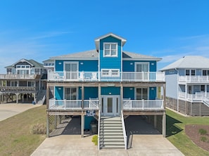 Exterior - Seaquil: Private Hot Tub | Fish Cleaning Station | Short walk to Beach Access (Nags Head)