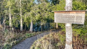 A wooden signpost with distance markers for various locations. - 1 bedroom gorgeous apartment in åre (Åre)