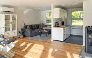 Televisión y chimenea 