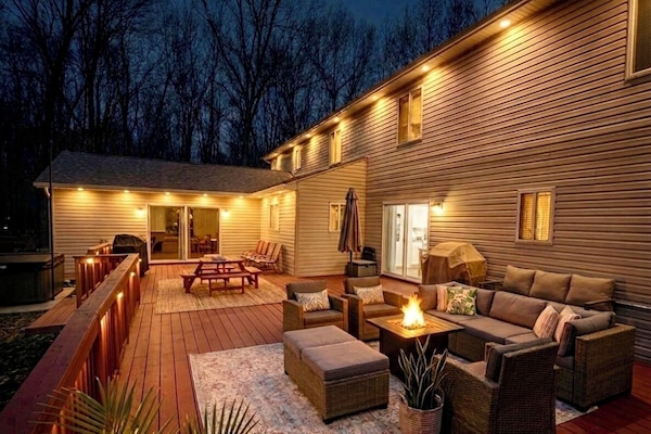 Massive deck where the conversations start