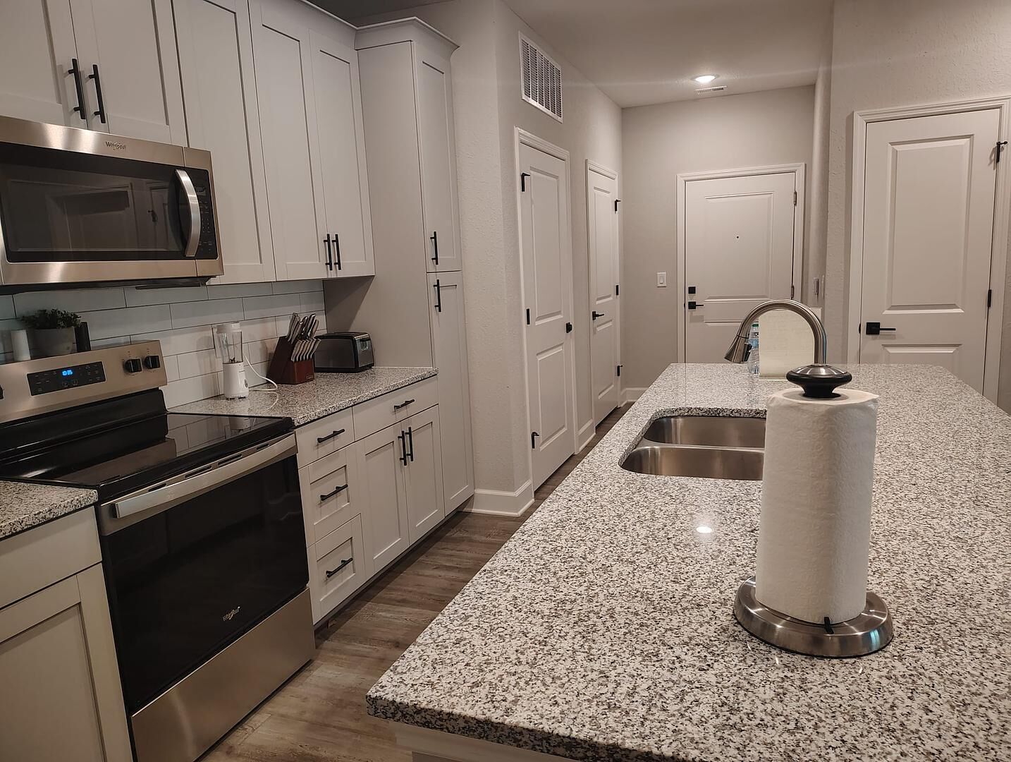 Fridge, dining tables