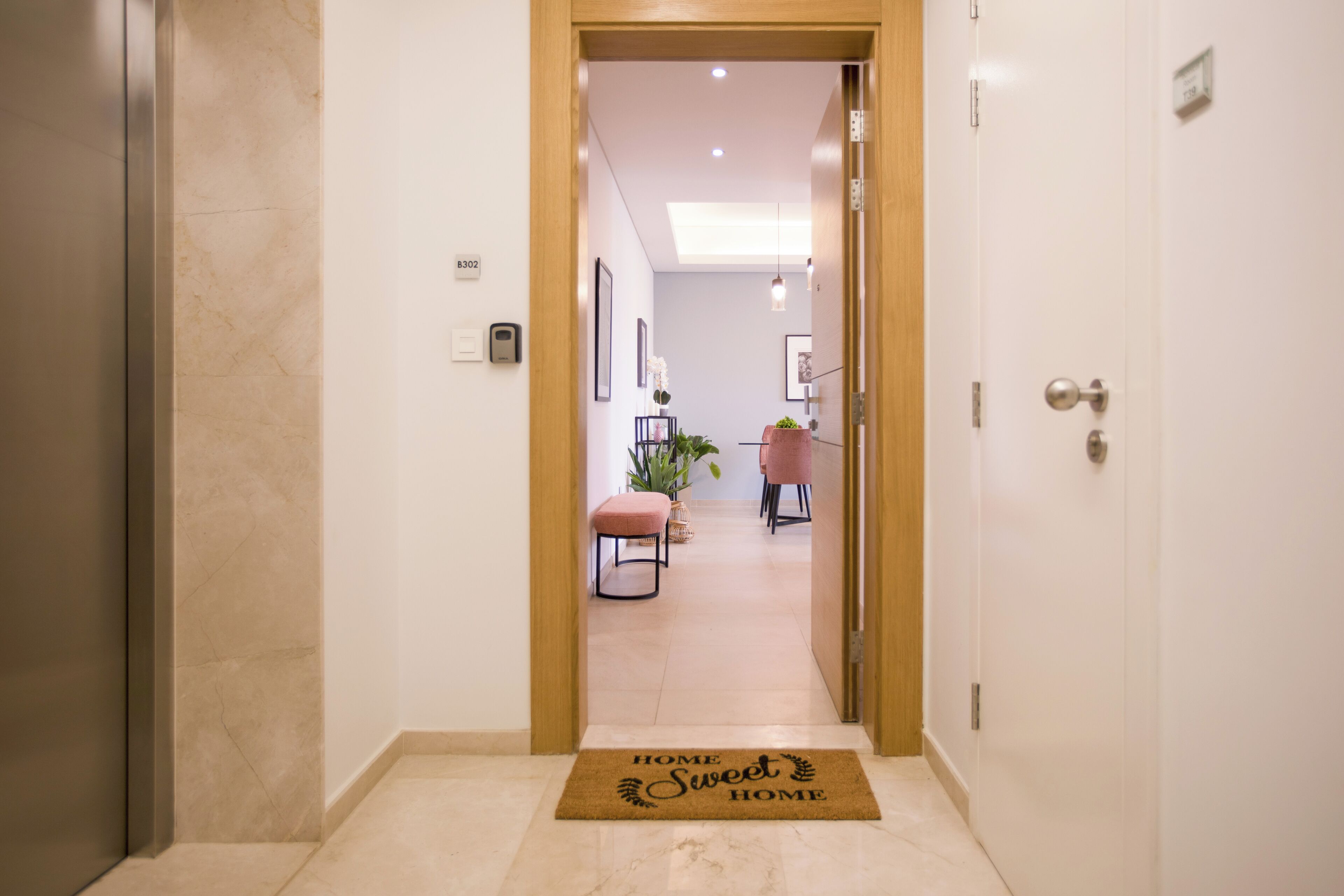 Interior entrance