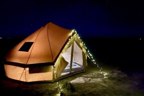 Glamping Tent @ Guadalupe Mountains Campfire Adventure Ranch