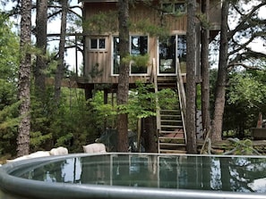Pool - Magical Tree House Rental Nestled in the Woods on Farm Retreat near St. Louis, Missouri (Grubville)
