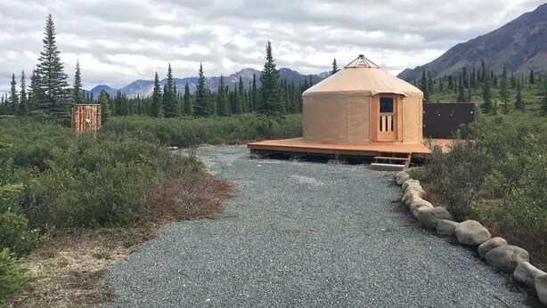 Exterior - Experience Alaska Yurt Rental near Denali Park in Alaska (Cantwell)