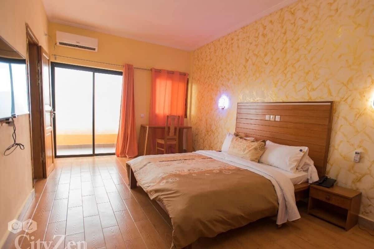 Blackout curtains, iron/ironing board (on request), free WiFi