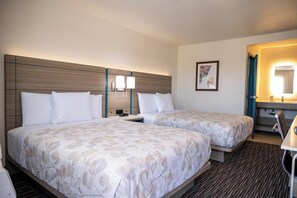 Desk, blackout drapes, iron/ironing board, free WiFi