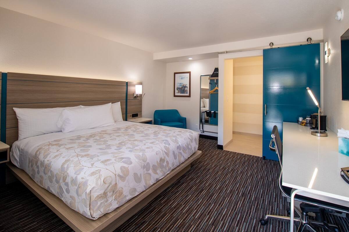 Kamar Single Basic | Meja kerja, tirai kedap cahaya, setrika/meja setrika, dan Wi-Fi gratis